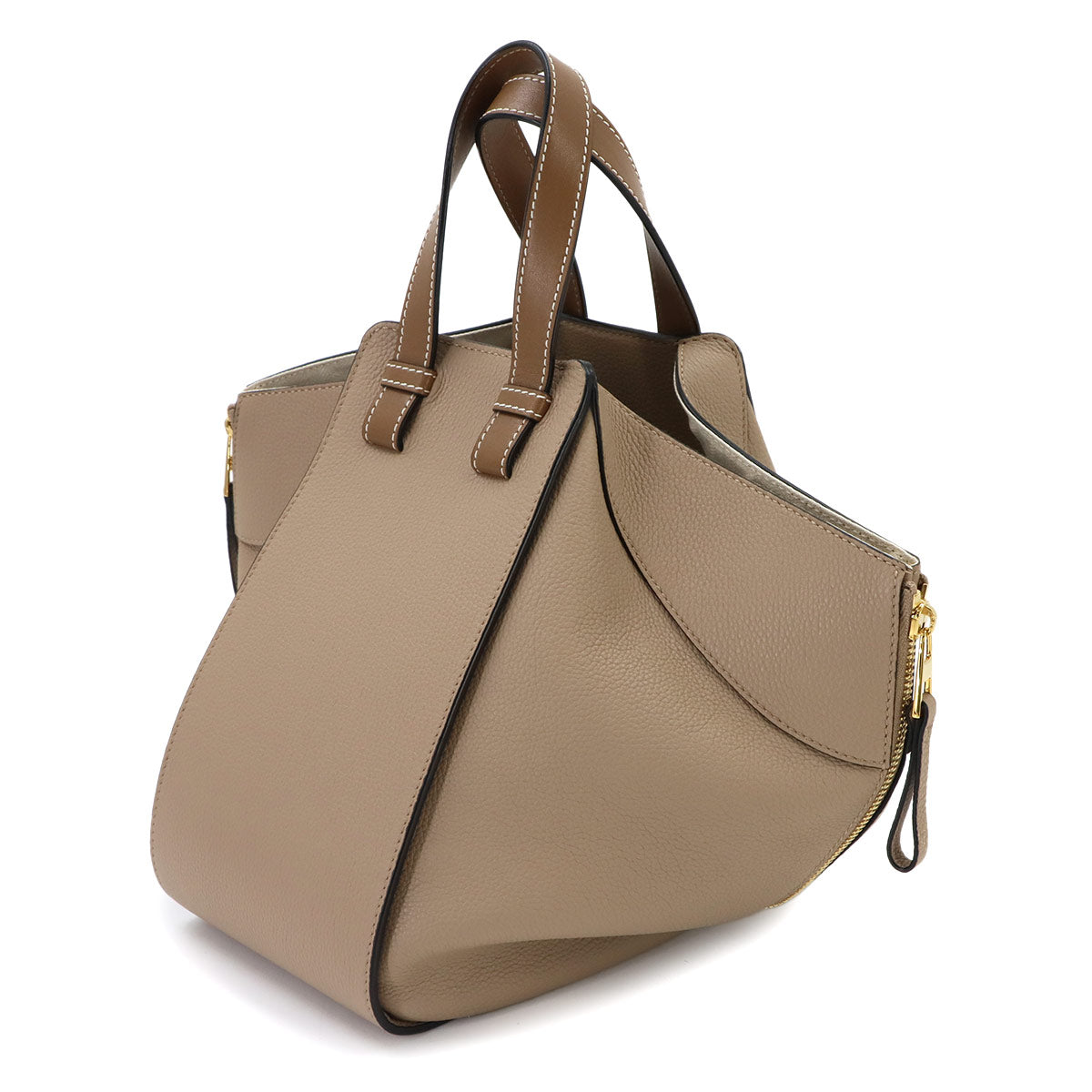 Hammock Small Hand Shoulder Bag Leather Beige Brown A538S35X51