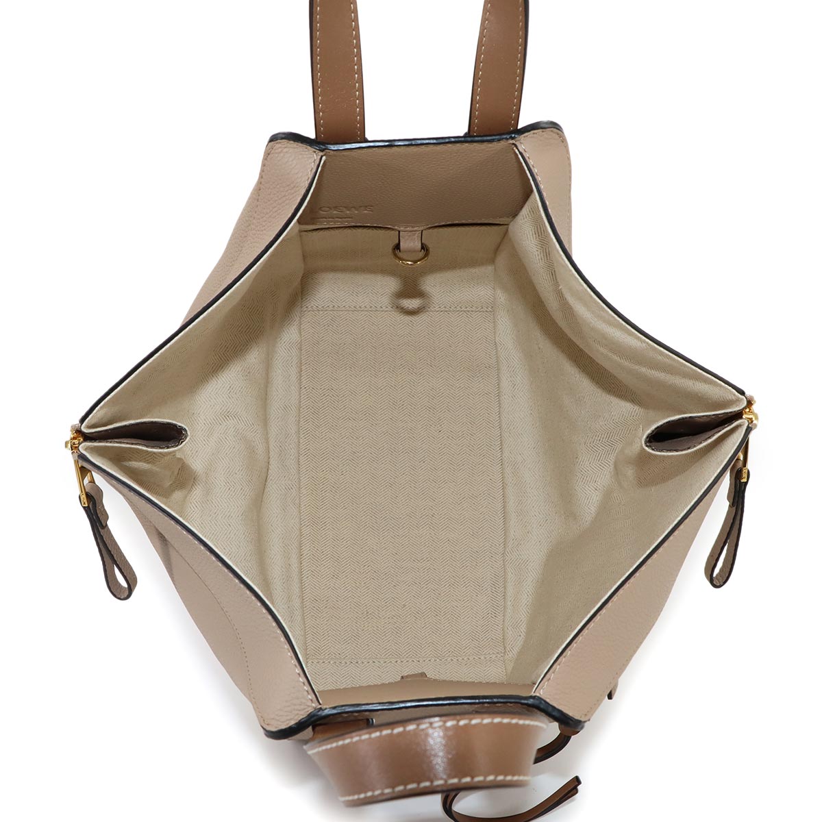 Hammock Small Hand Shoulder Bag Leather Beige Brown A538S35X51