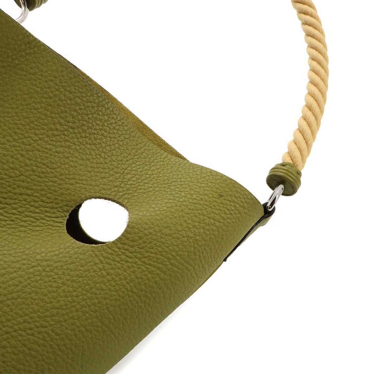 Mangeoire MM Hand Bag Taurillon Clemence Green
