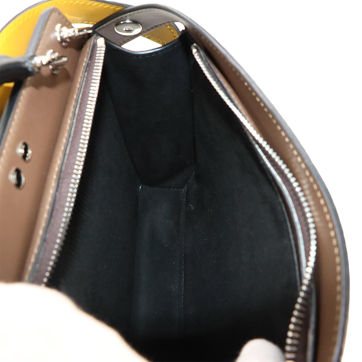 Peekaboo Iseeu Mini Hand Shoulder Bag Leather Black 7VA530 Purse