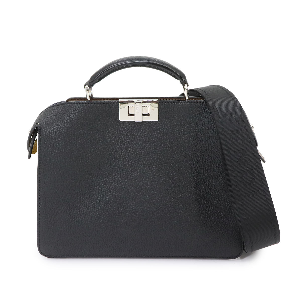 Peekaboo Iseeu Mini Hand Shoulder Bag Leather Black 7VA530 Purse