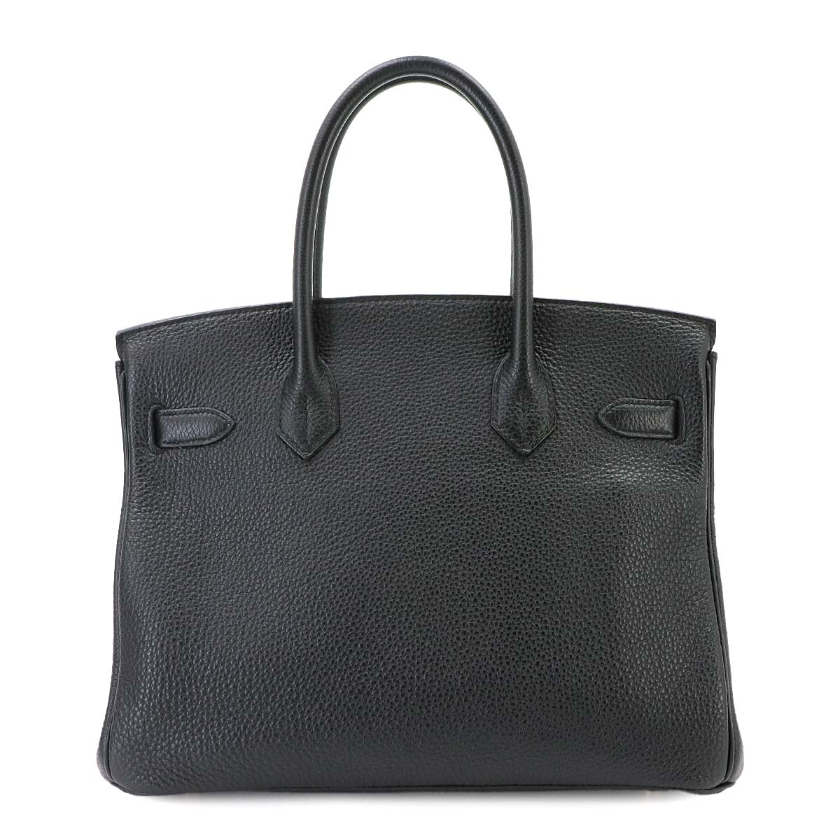 Birkin 30 Togo Leather Black Hand Bag Purse