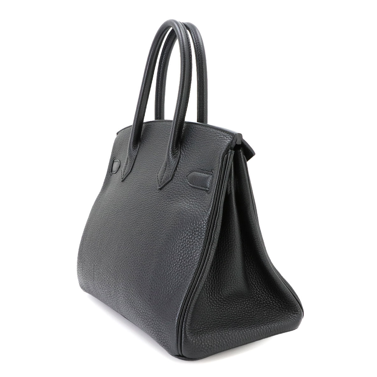 Birkin 30 Togo Leather Black Hand Bag Purse