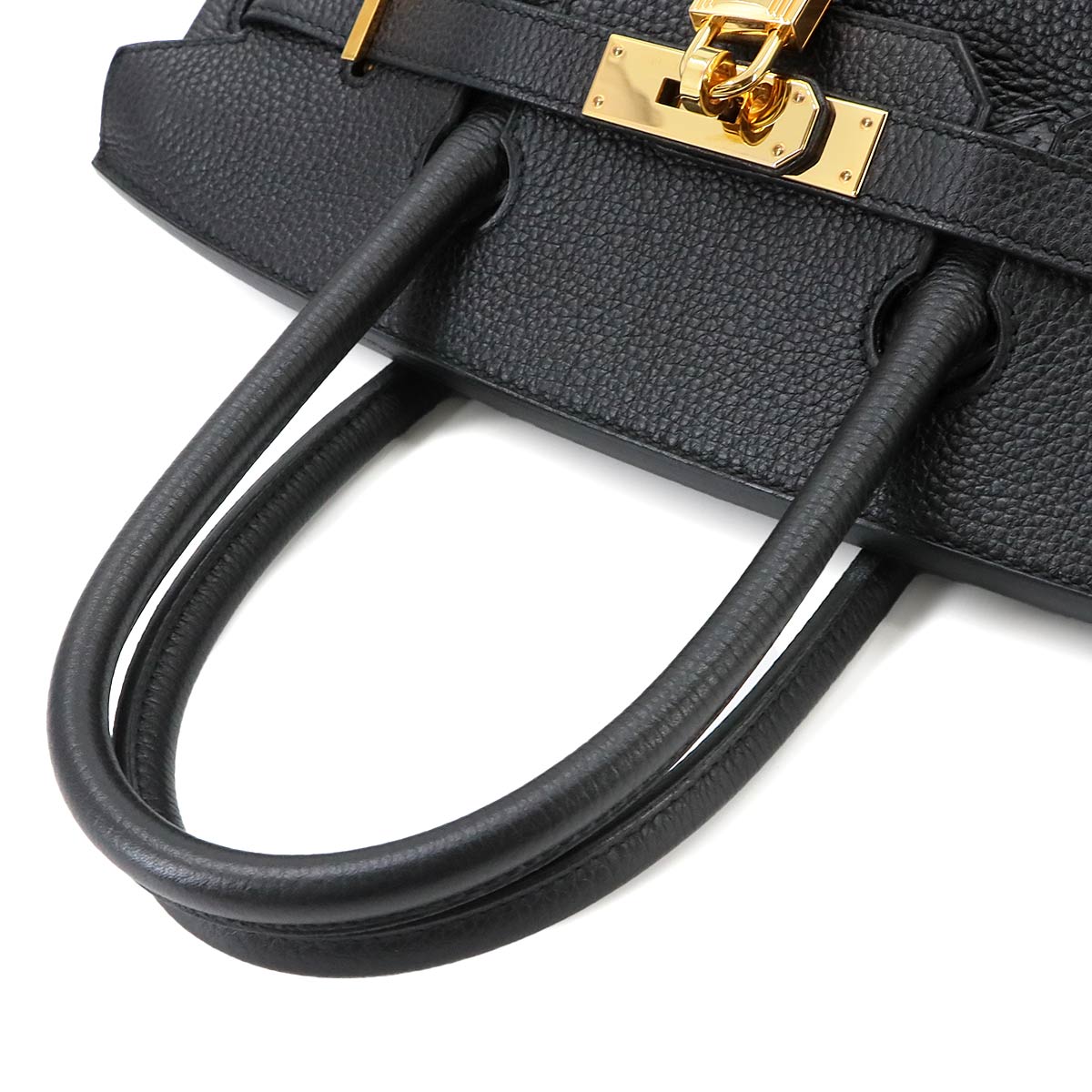 Birkin 30 Togo Leather Black Hand Bag Purse