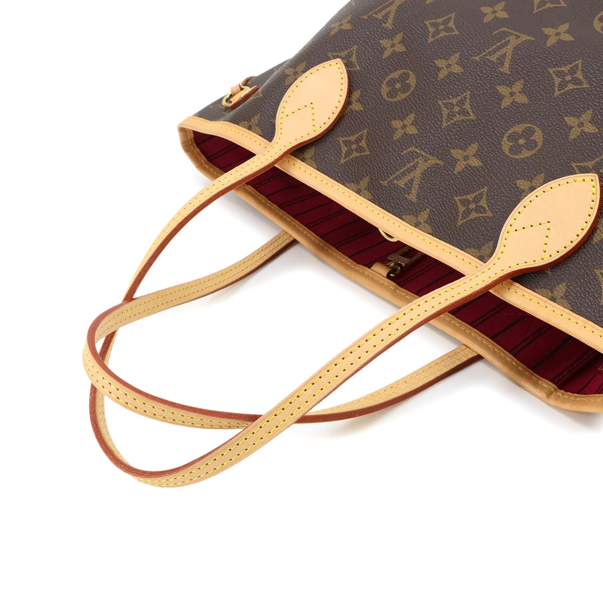 Monogram Neverfull PM Tote Bag Brown Pivoine M41245