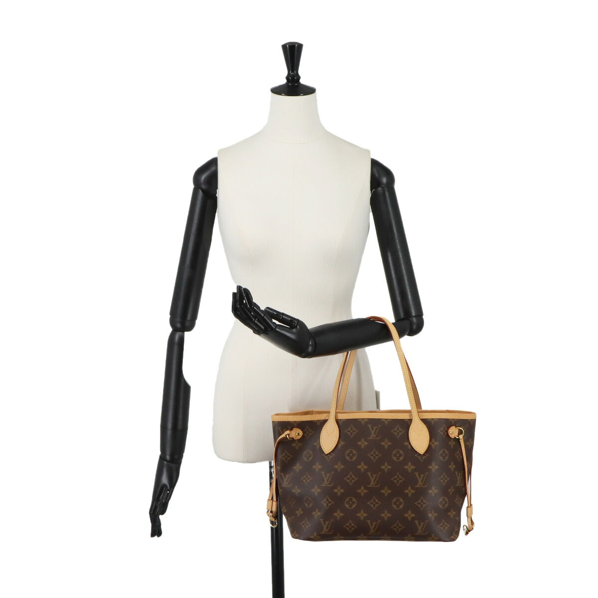 Monogram Neverfull PM Tote Bag Brown Pivoine M41245