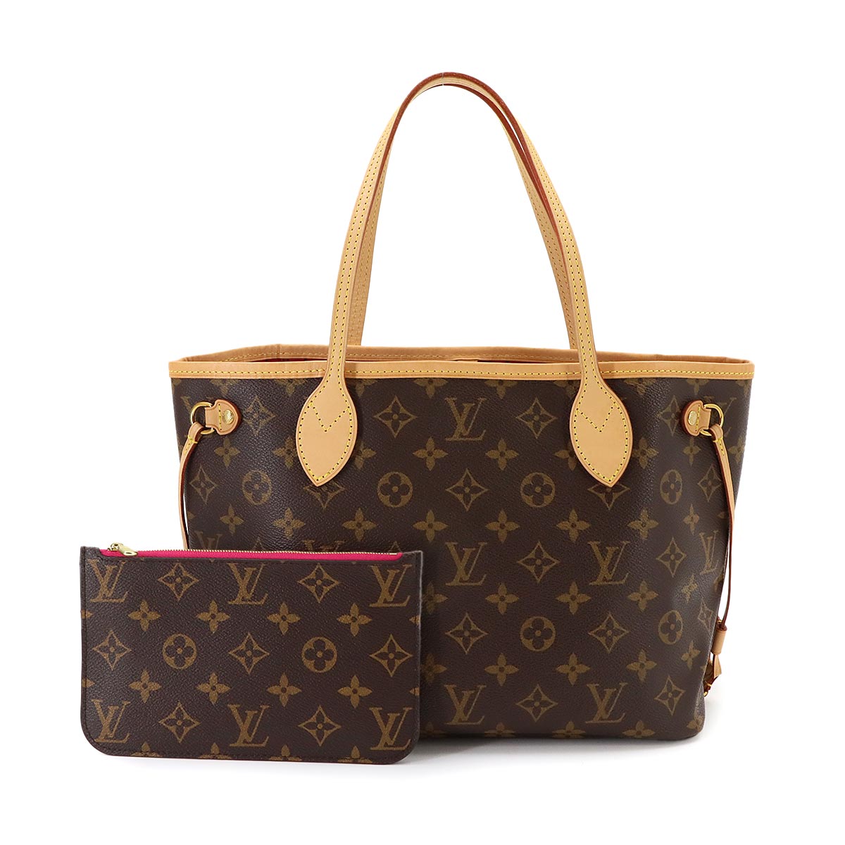 Monogram Neverfull PM Tote Bag Brown Pivoine M41245