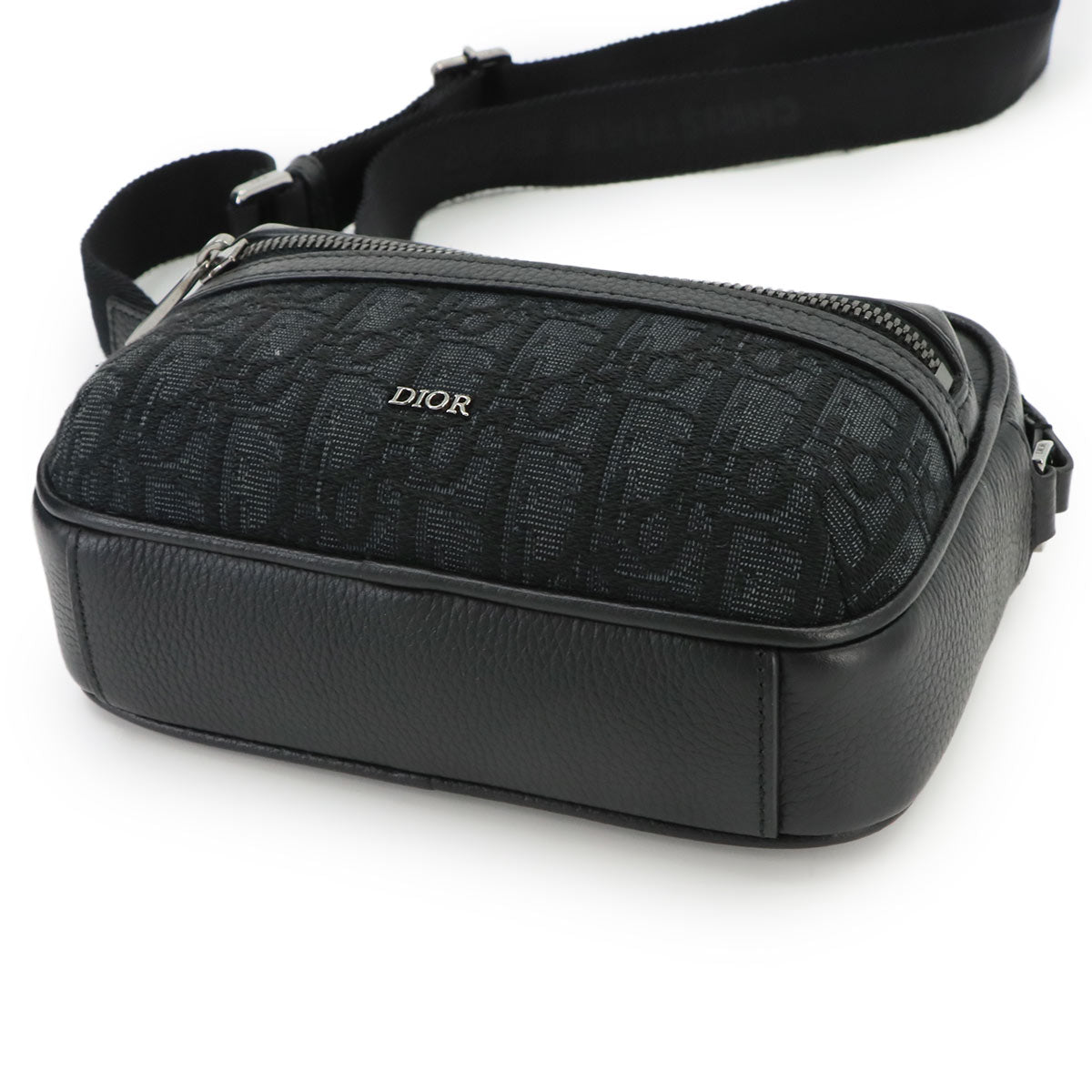 Oblique Rider 2.0 Zipped Messenger Shoulder Bag Leather