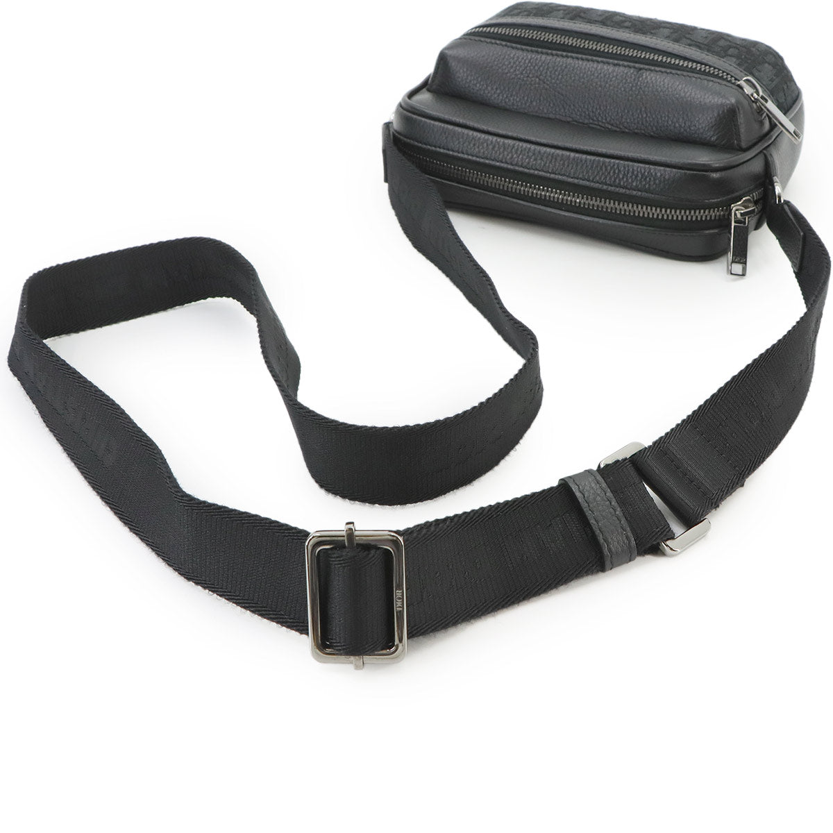 Oblique Rider 2.0 Zipped Messenger Shoulder Bag Leather