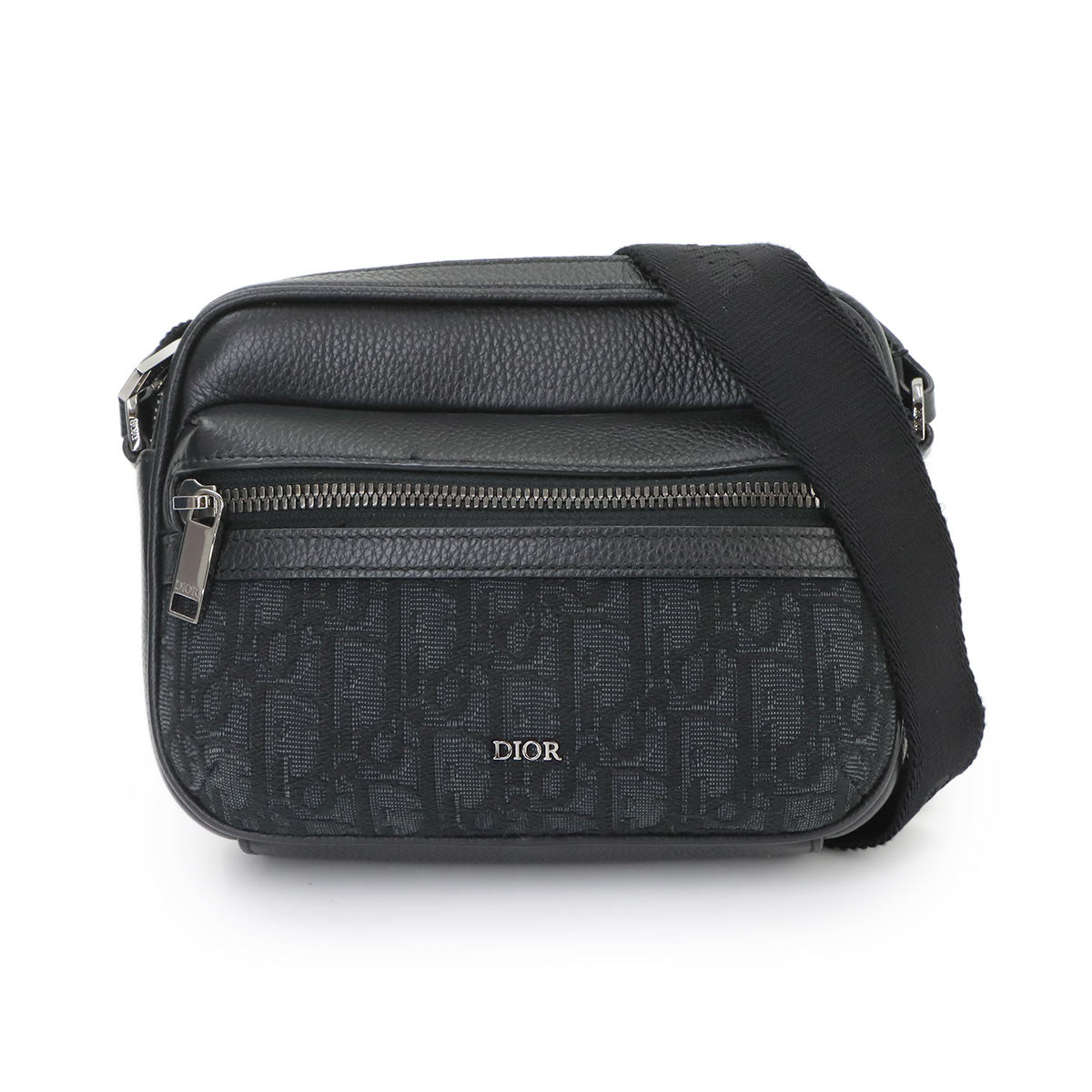 Oblique Rider 2.0 Zipped Messenger Shoulder Bag Leather