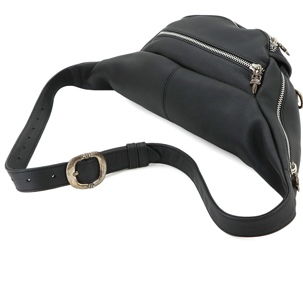 Snut Pack #1 Large Crossbody Bag Leather Black