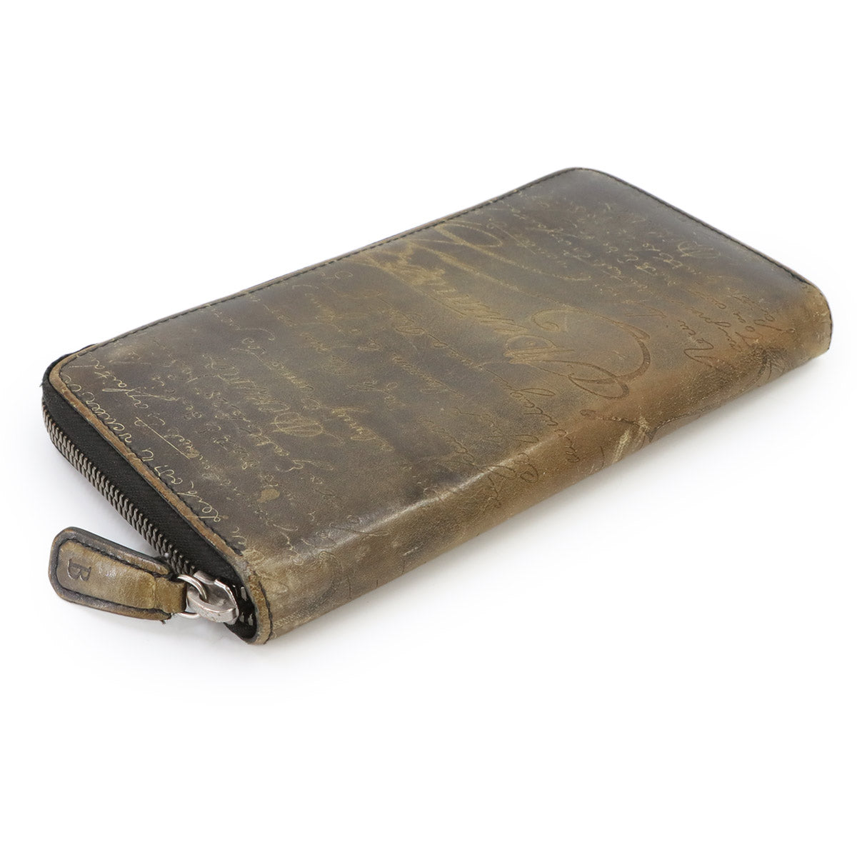 Calligraphy Itauba Long Wallet Venezia Leather Brown Black