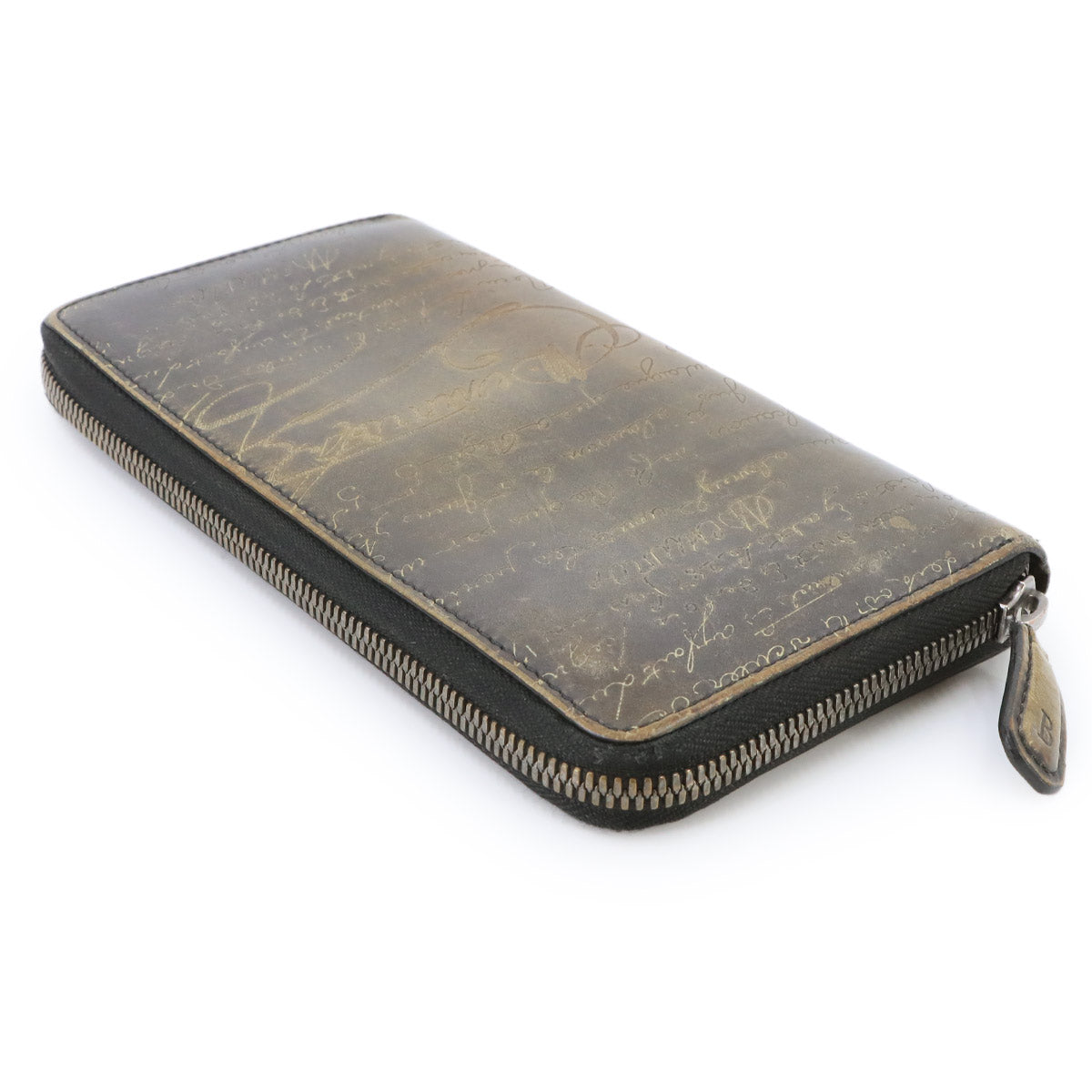 Calligraphy Itauba Long Wallet Venezia Leather Brown Black