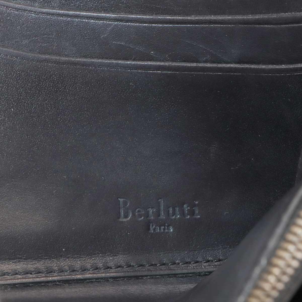 Calligraphy Itauba Long Wallet Venezia Leather Brown Black