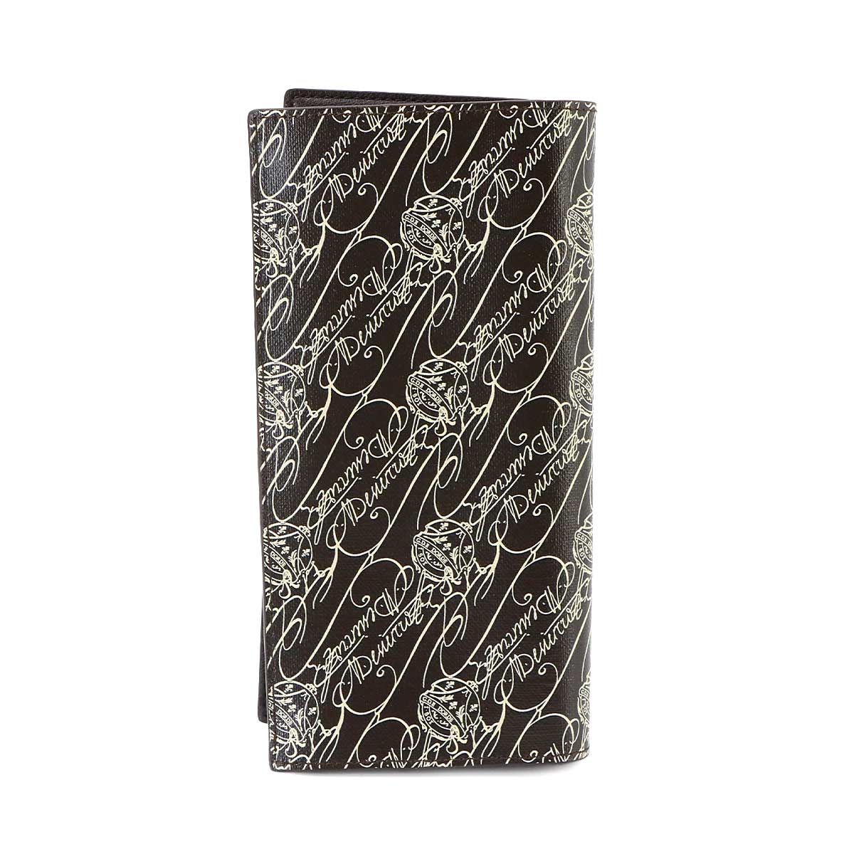 Buddy Long Wallet Toile Marbeuf Canvas Leather Dark brown