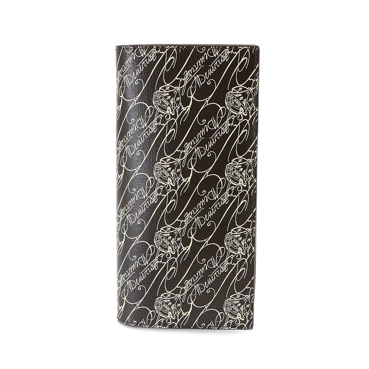Buddy Long Wallet Toile Marbeuf Canvas Leather Dark brown