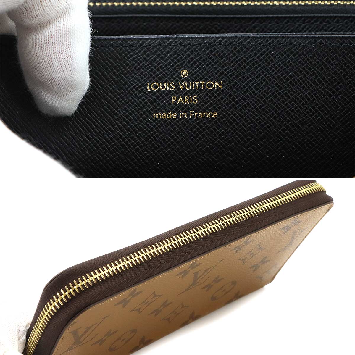 Monogram Reverse Zippy Wallet Brown M82444 Purse