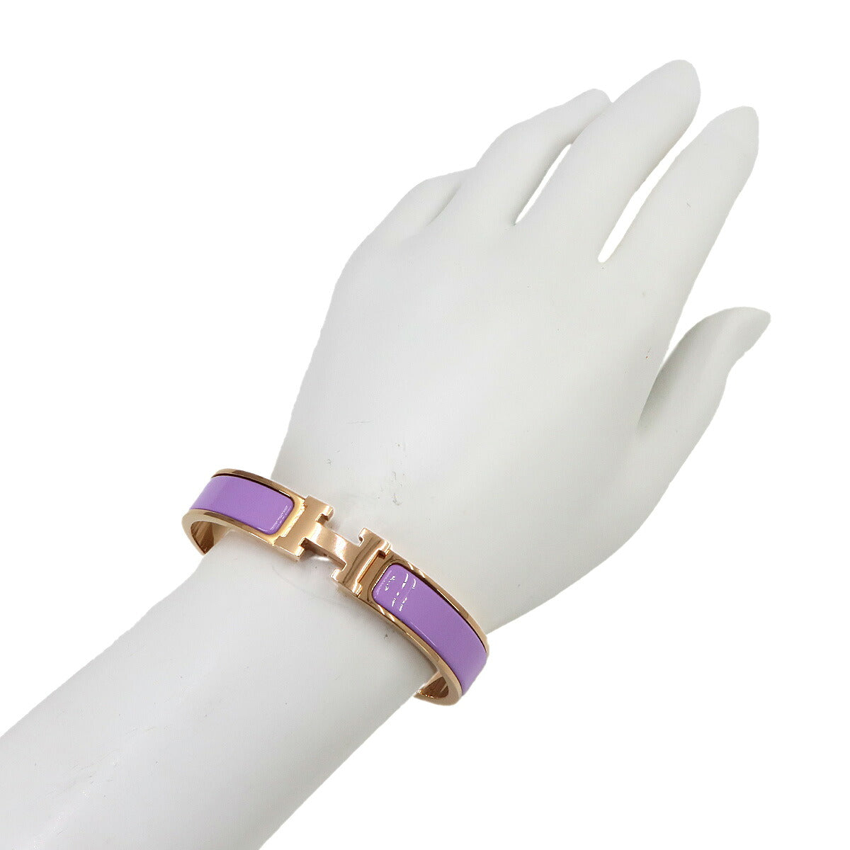 Clic H GM Bangle Bracelet Lilac Rose Gold Accessory