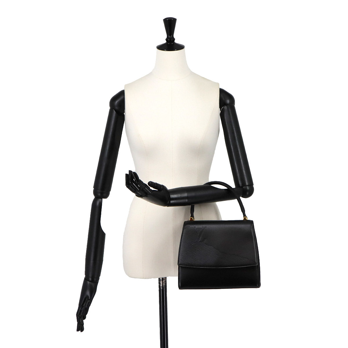 Egee Opera Athens Hand Bag Leather Noir M63902 Vintage