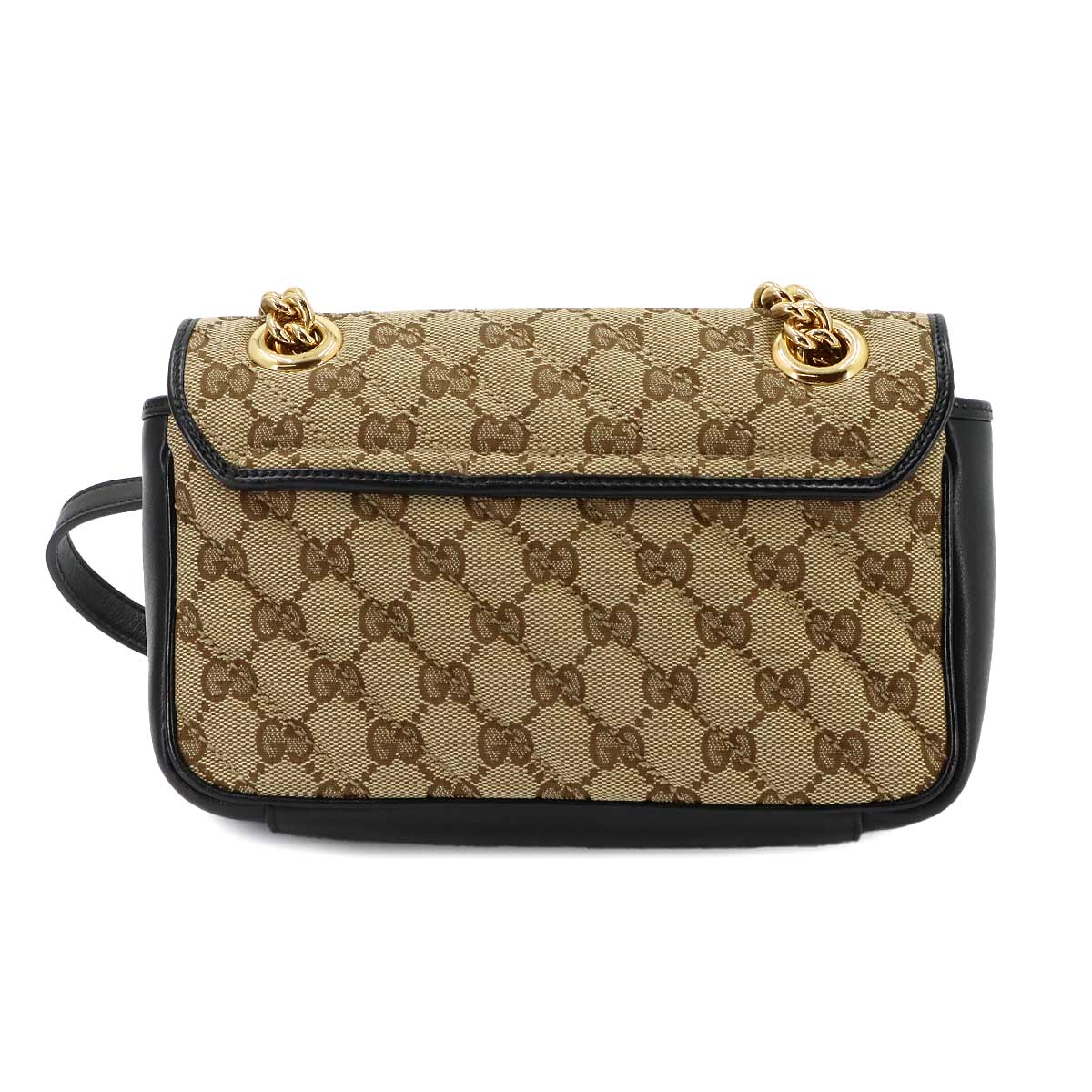 GG Marmont Small Shoulder Bag GG Canvas Leather Beige 446744