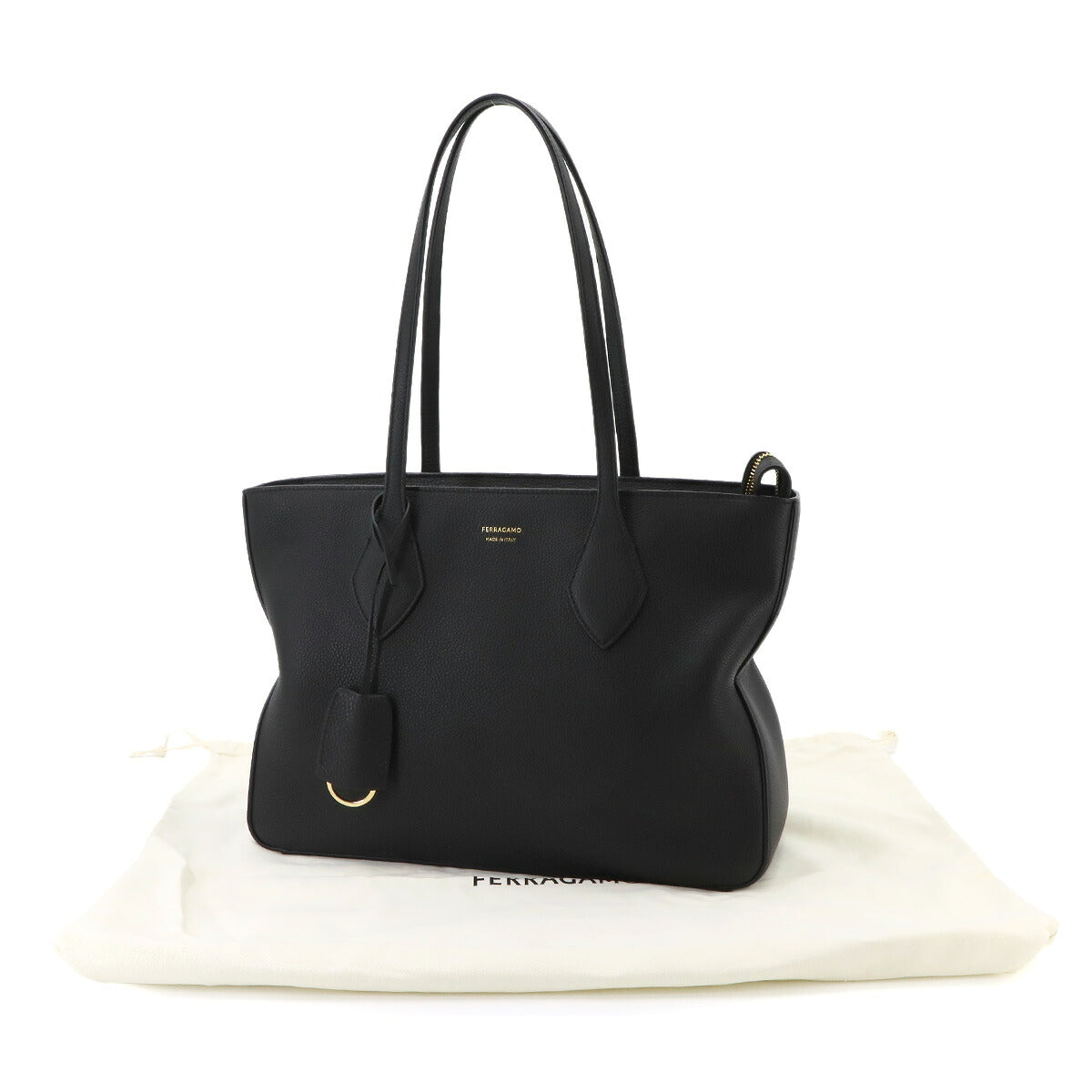 Tote Bag Leather Nero 217533 Black Purse