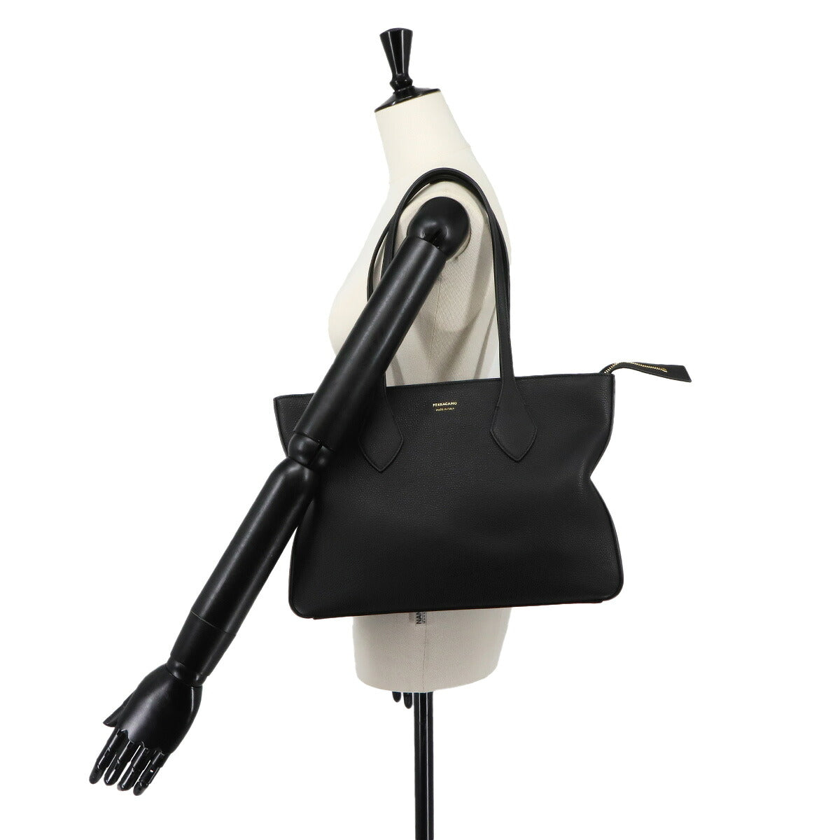 Tote Bag Leather Nero 217533 Black Purse