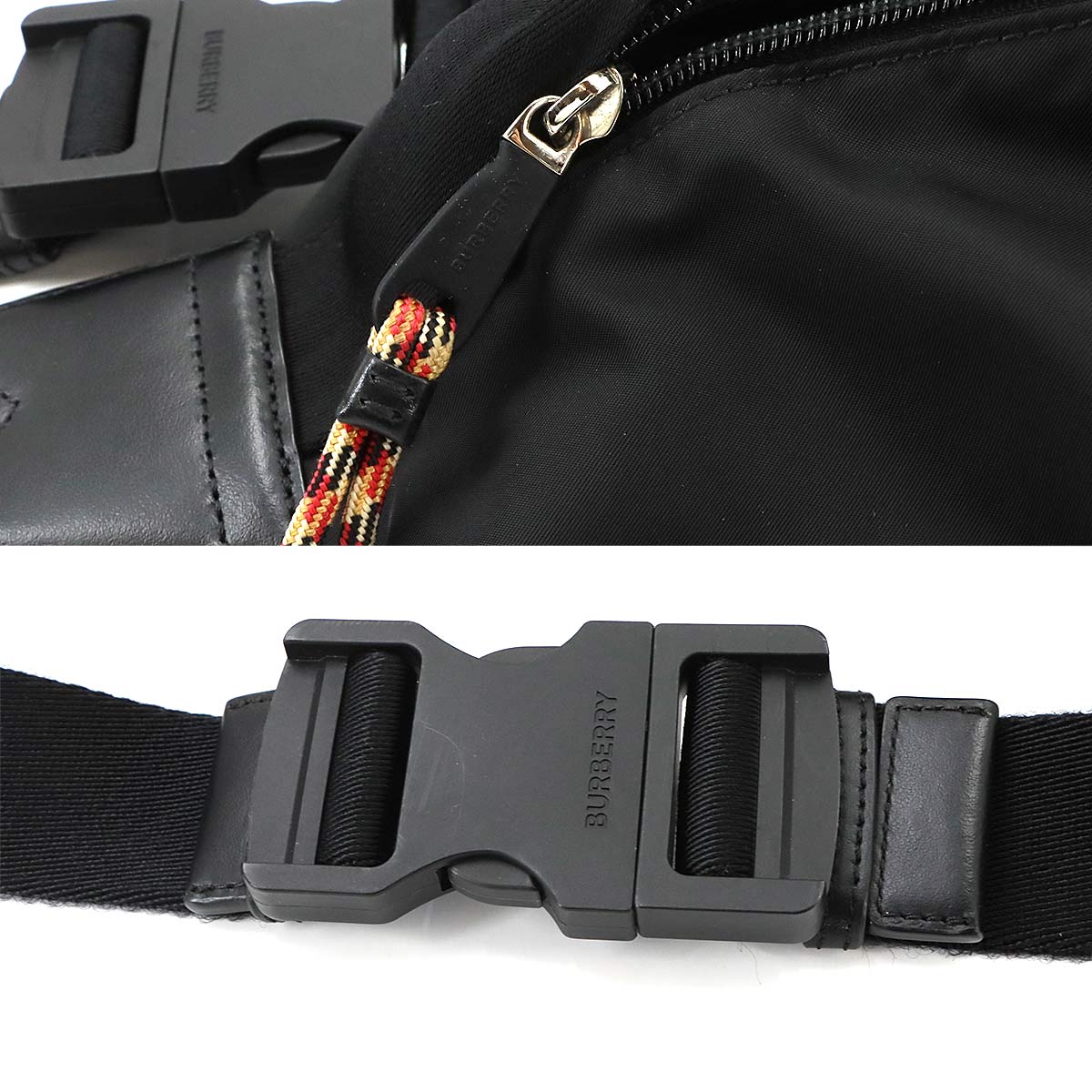 BURBERRY Sonny Body Bag Nylon Leather Black 8025668