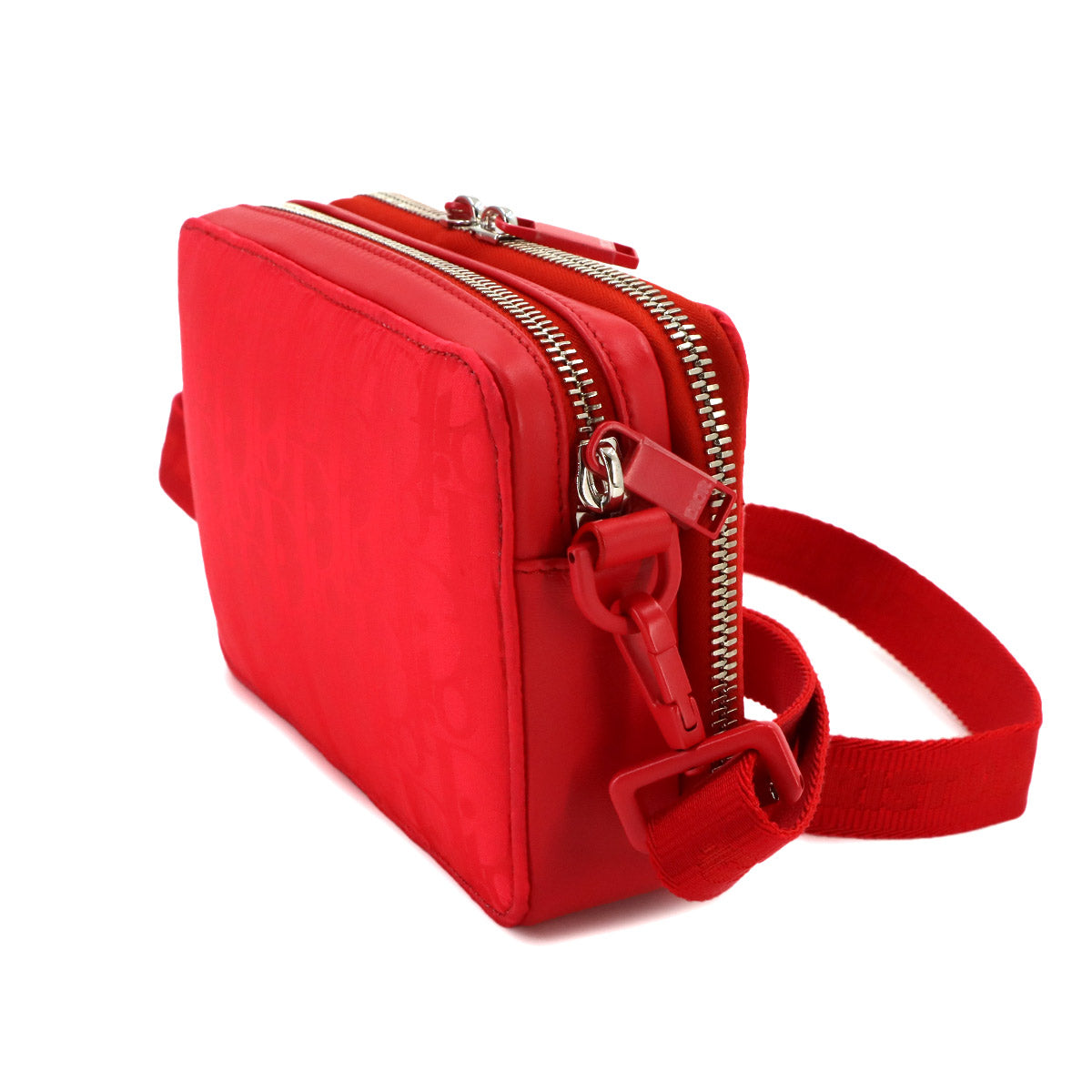 ERL Collab Mirage Quilting Shoulder Bag Nylon Red Purse