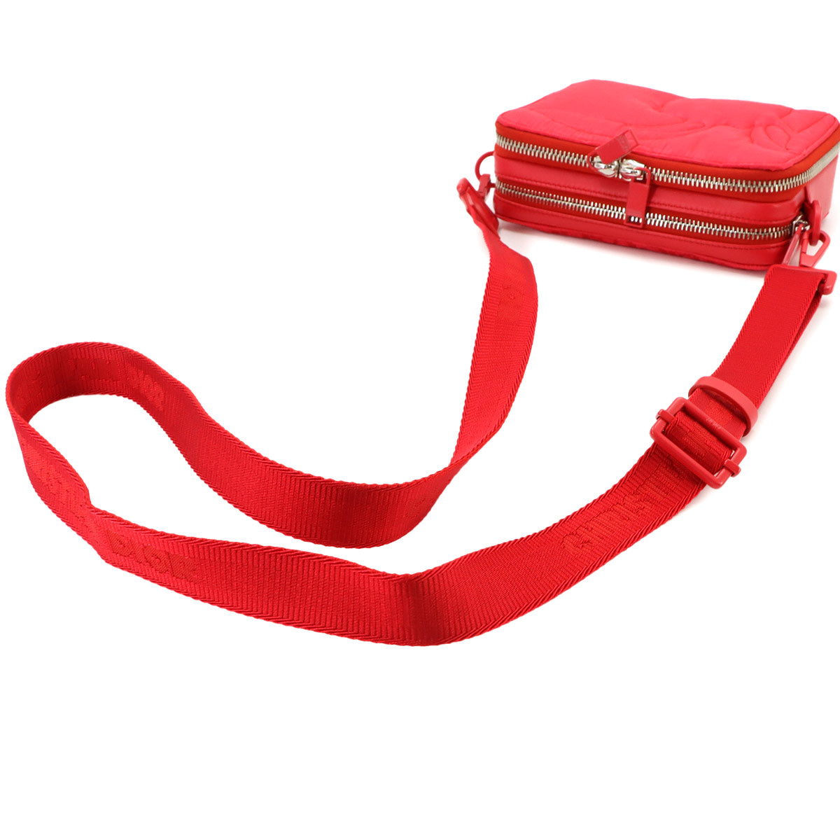 ERL Collab Mirage Quilting Shoulder Bag Nylon Red Purse