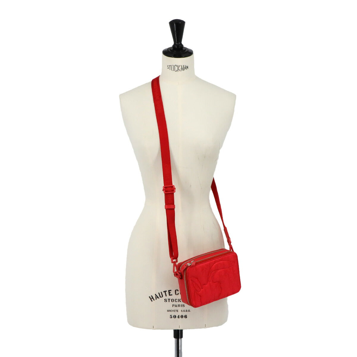 ERL Collab Mirage Quilting Shoulder Bag Nylon Red Purse