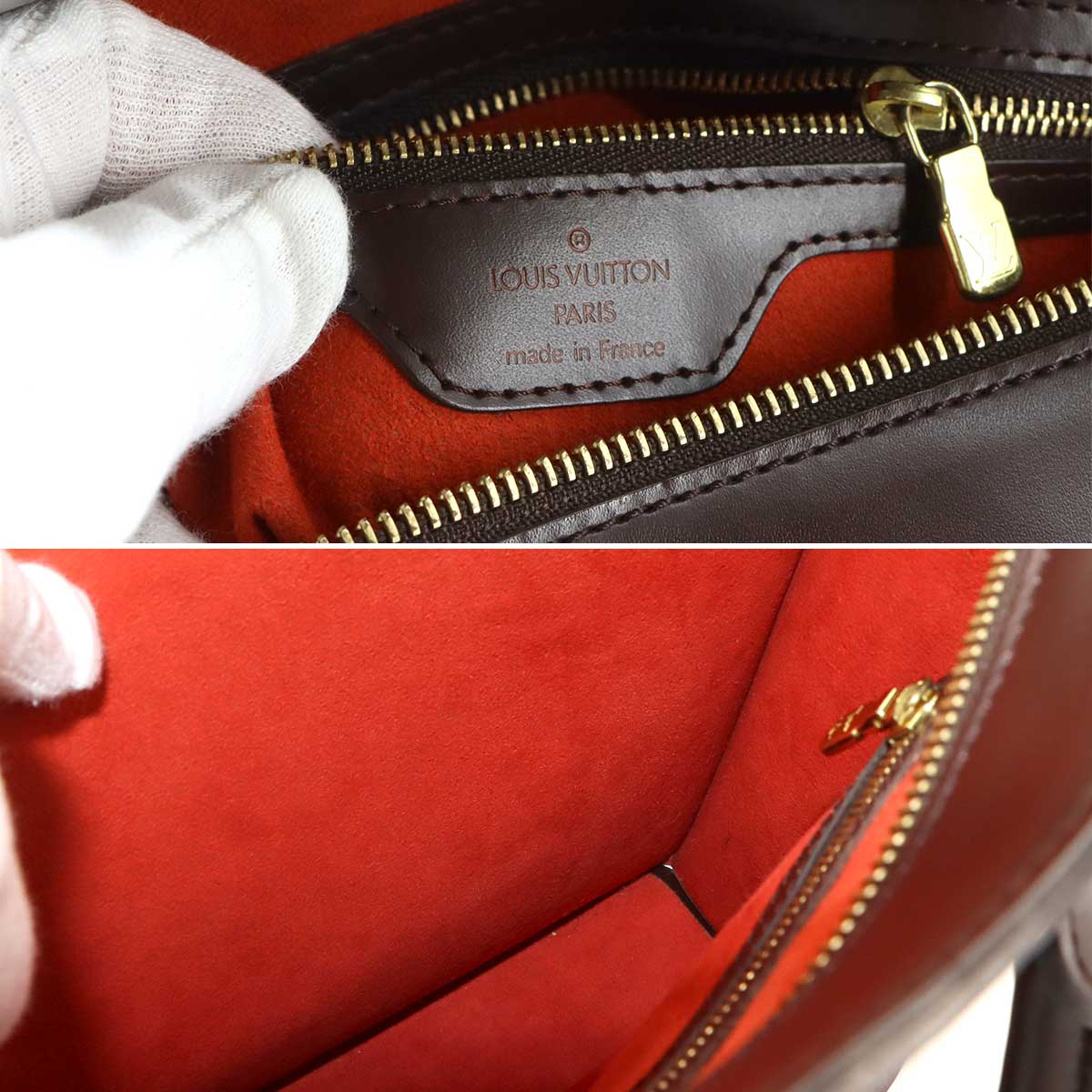 Damier Venice PM Tote Bag Ebene N51145 Brown Purse