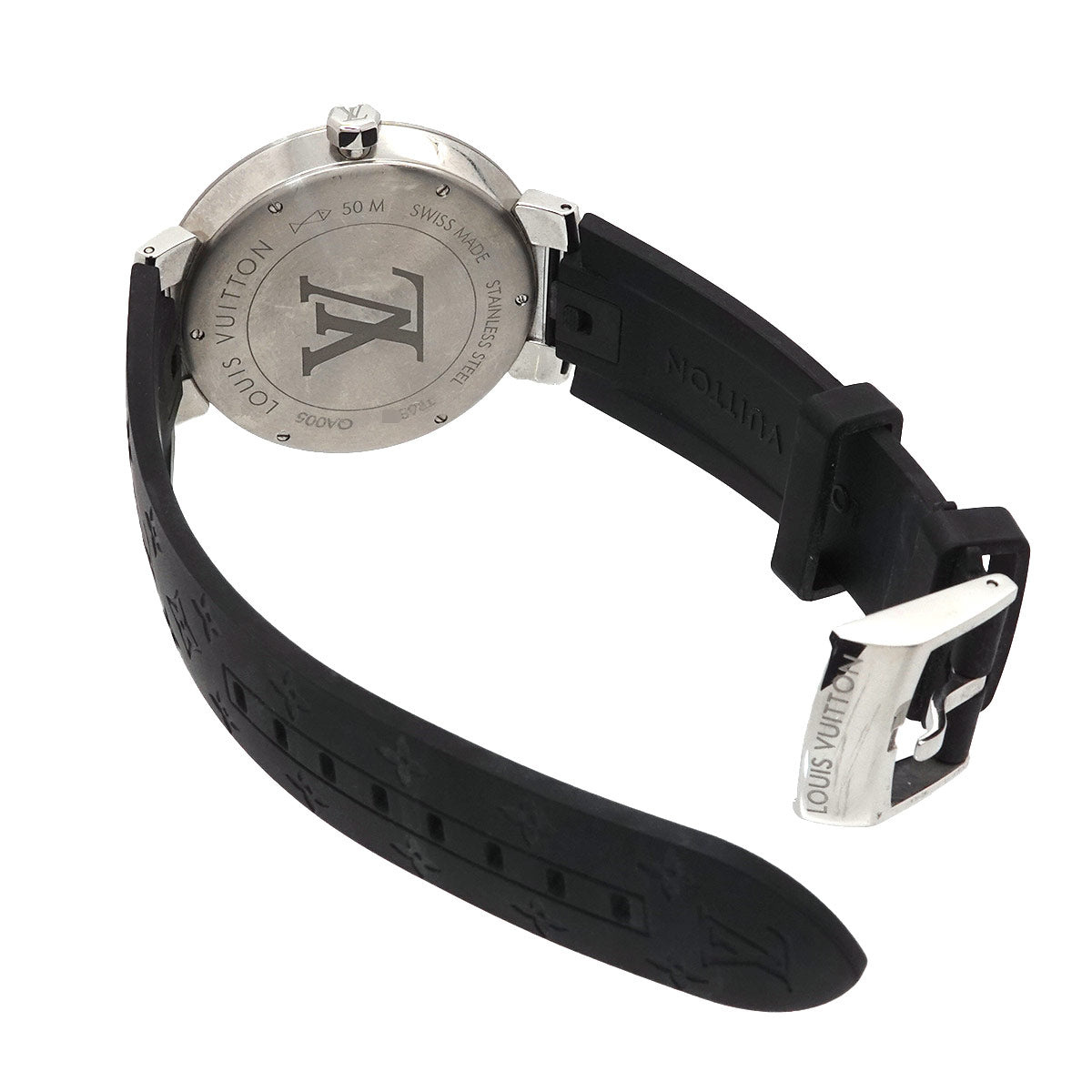 Tambour Slim Monogram Macassar GM QA005 Brown Dial Mens