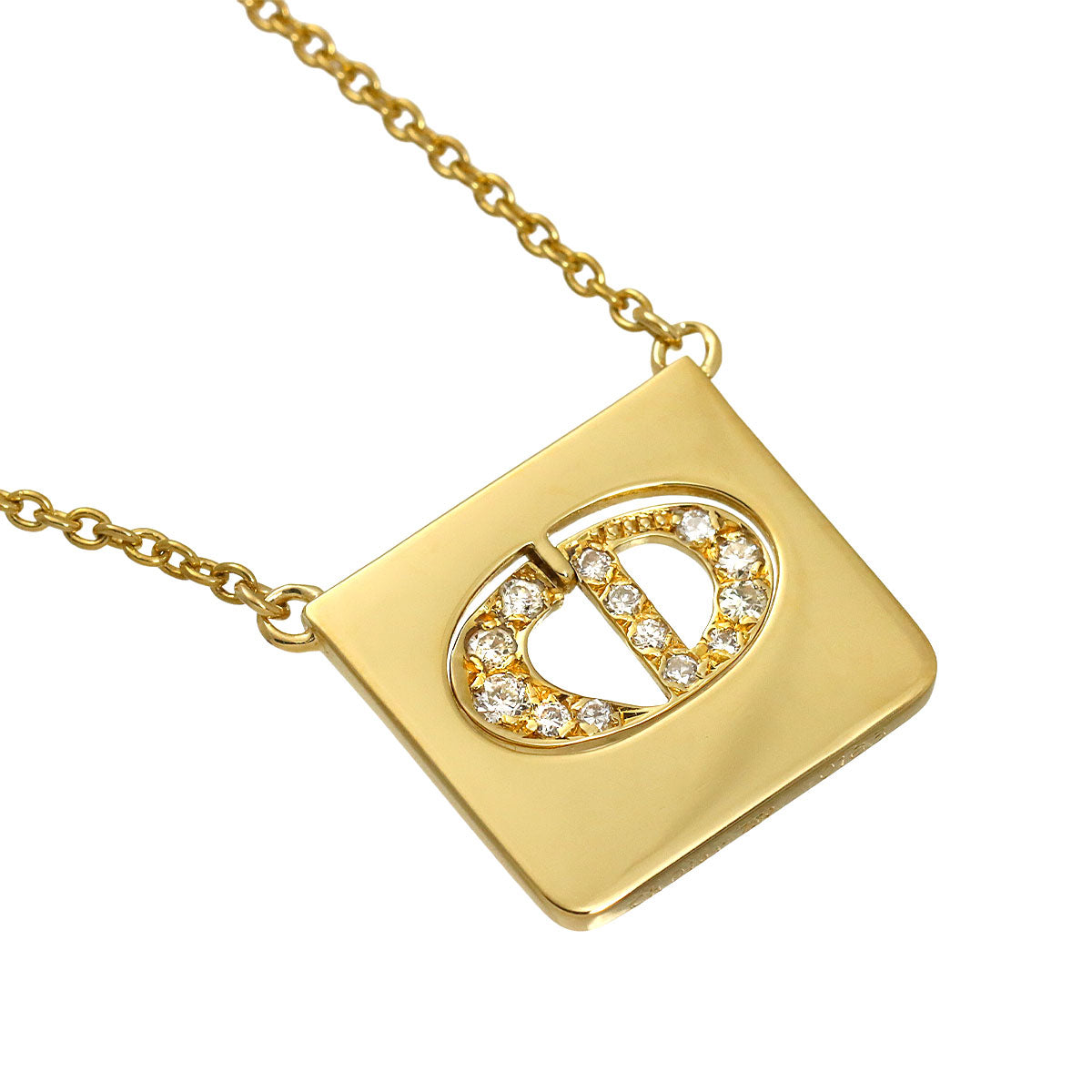 Diamond Necklace 18K Yellow Gold 750