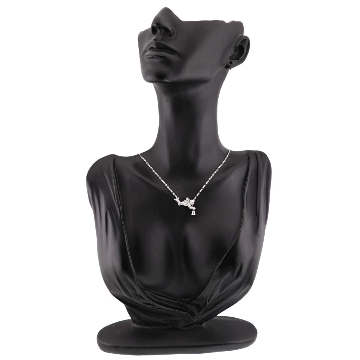 Diamond Angel motif Necklace 18K WG 750