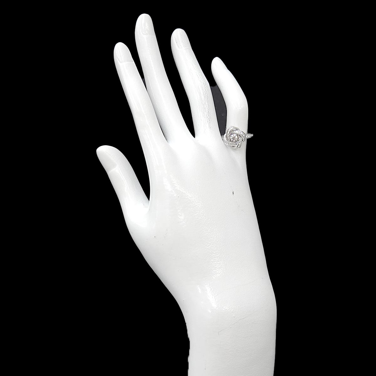 Pivoine Diamond Ring 18K WG 750 Size46 3.75(US)