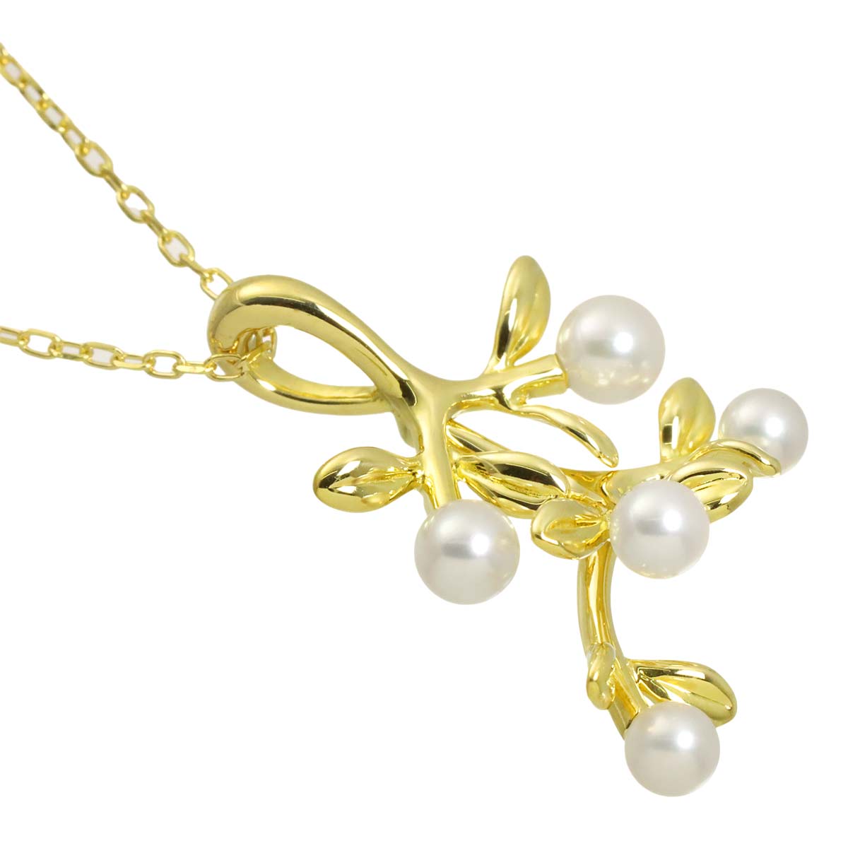 Baby Pearl 4.5-3.8mm Necklace 18K YG 750