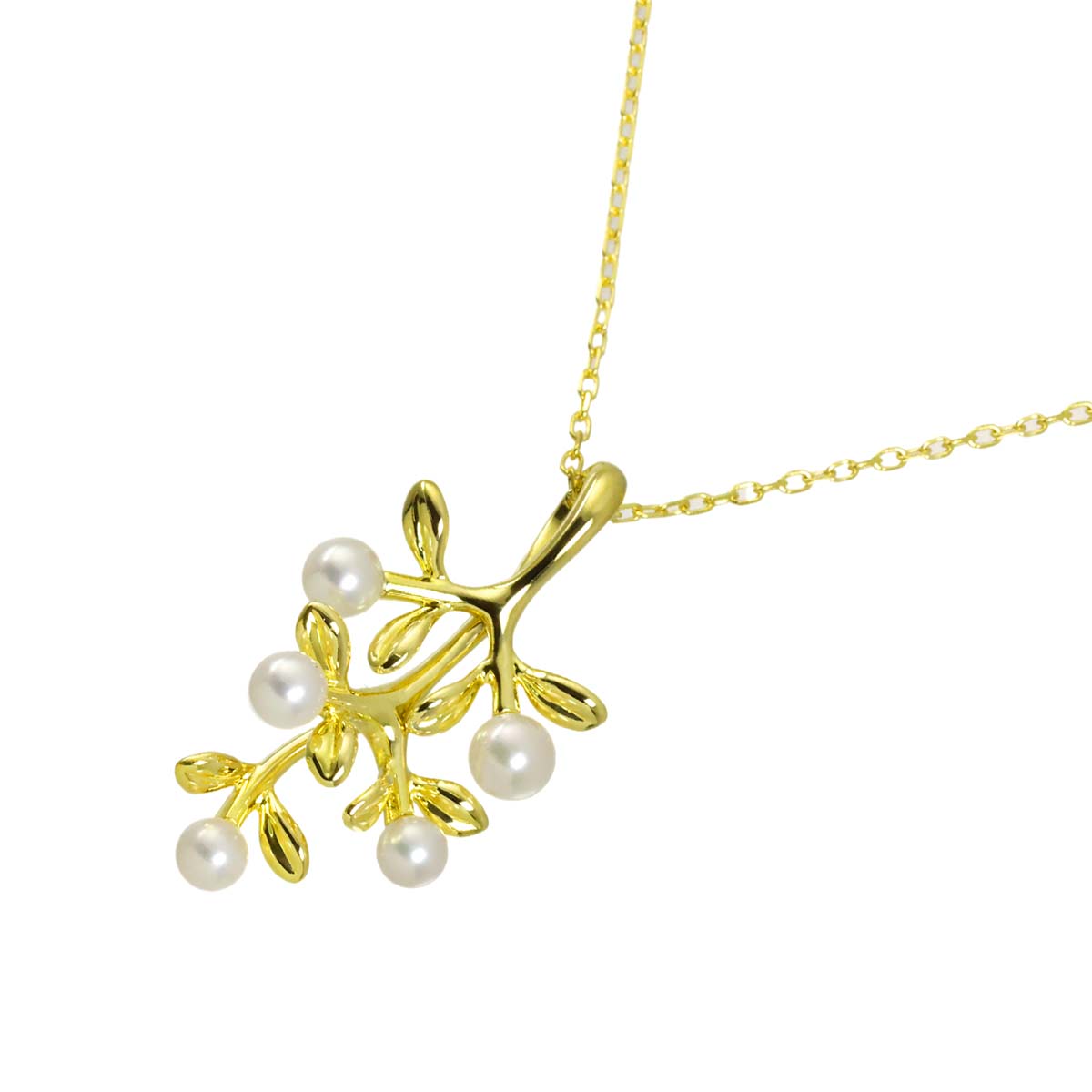 Baby Pearl 4.5-3.8mm Necklace 18K YG 750