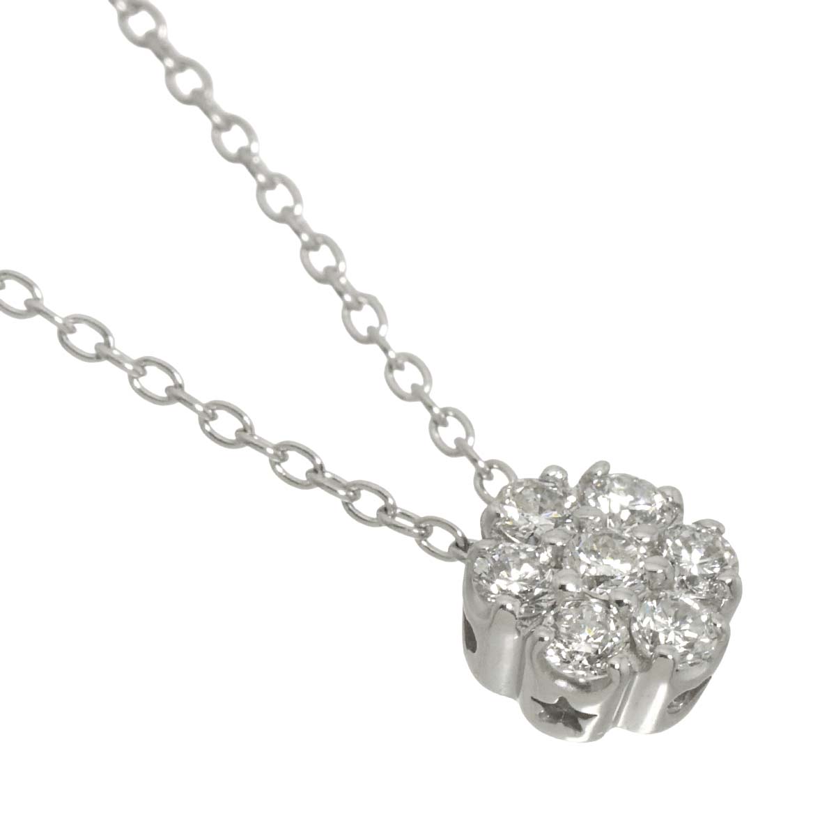 Diamond 0.26ct Necklace 18K White Gold 750