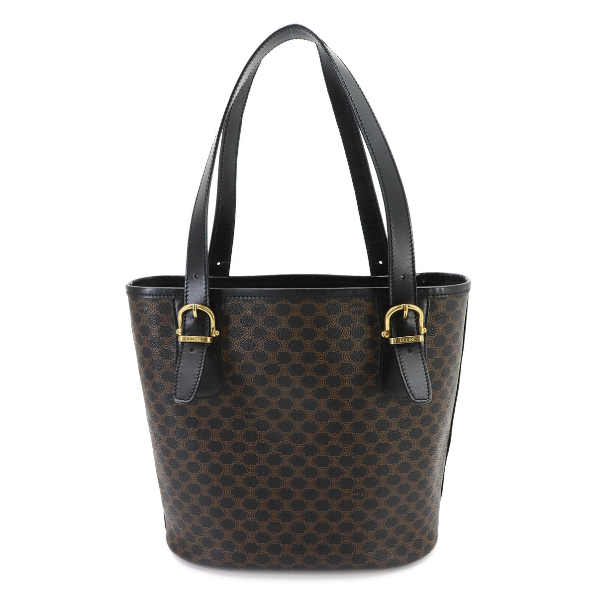 Macadam Tote Bag Leather PVC Black Vintage Purse