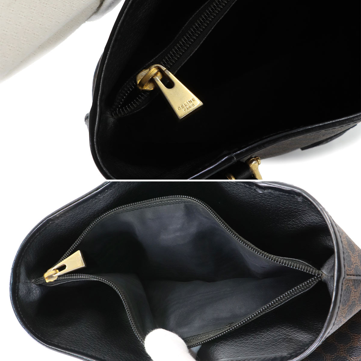 Macadam Tote Bag Leather PVC Black Vintage Purse