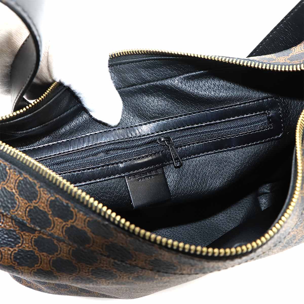 Macadam Shoulder Bag PVC Leather Black Brown Vintage Purse