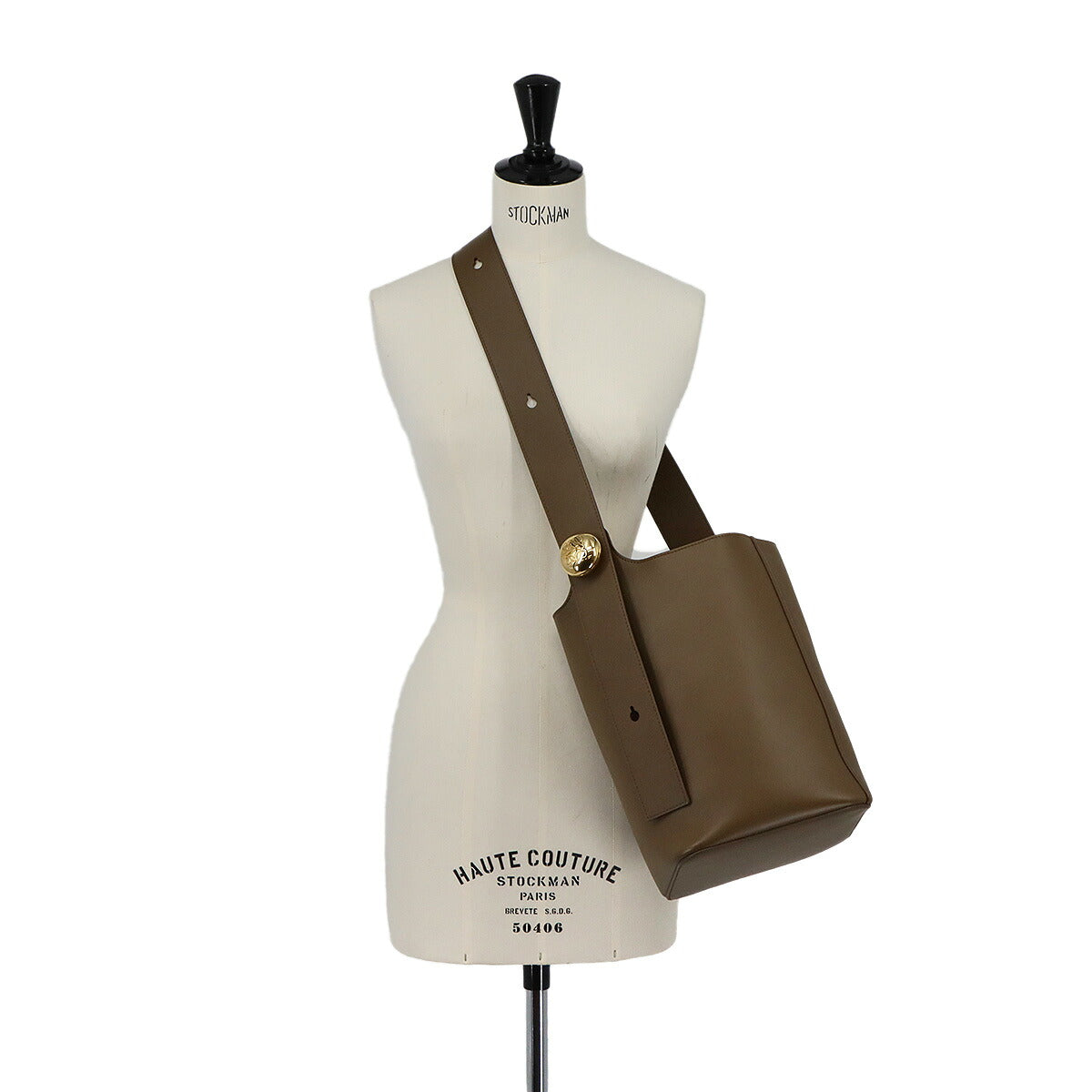 Pebble Bucket Bag Medium Hand Shoulder Bag Leather Brown