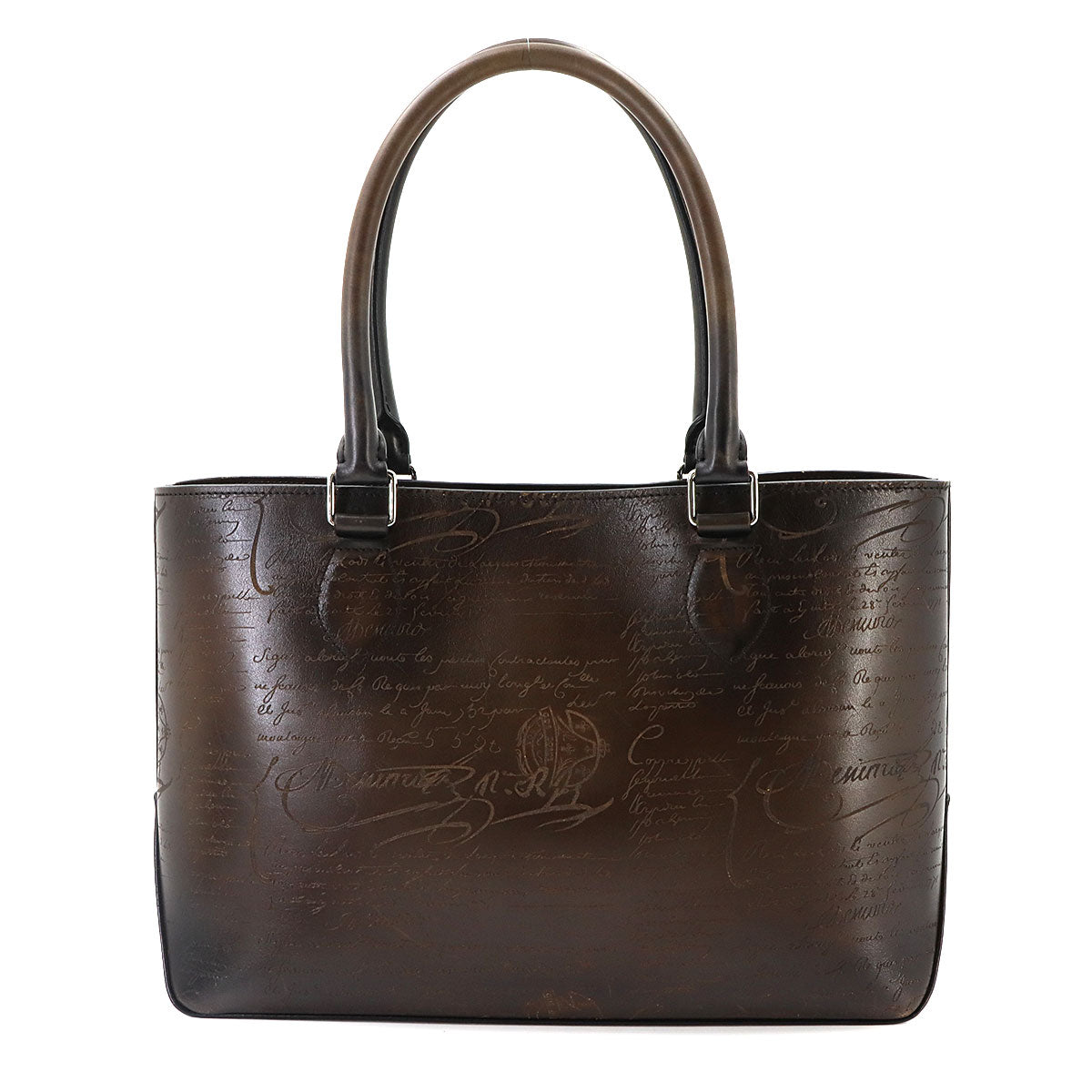 Calligraphy Toujours Tote Bag Venezia Leather Dark Brown