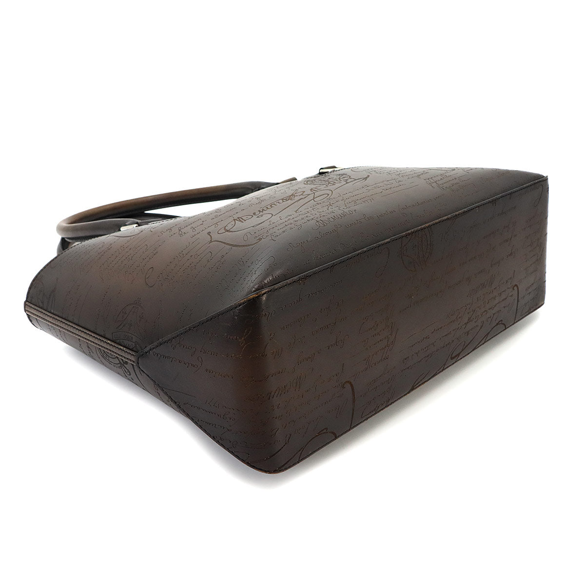 Calligraphy Toujours Tote Bag Venezia Leather Dark Brown