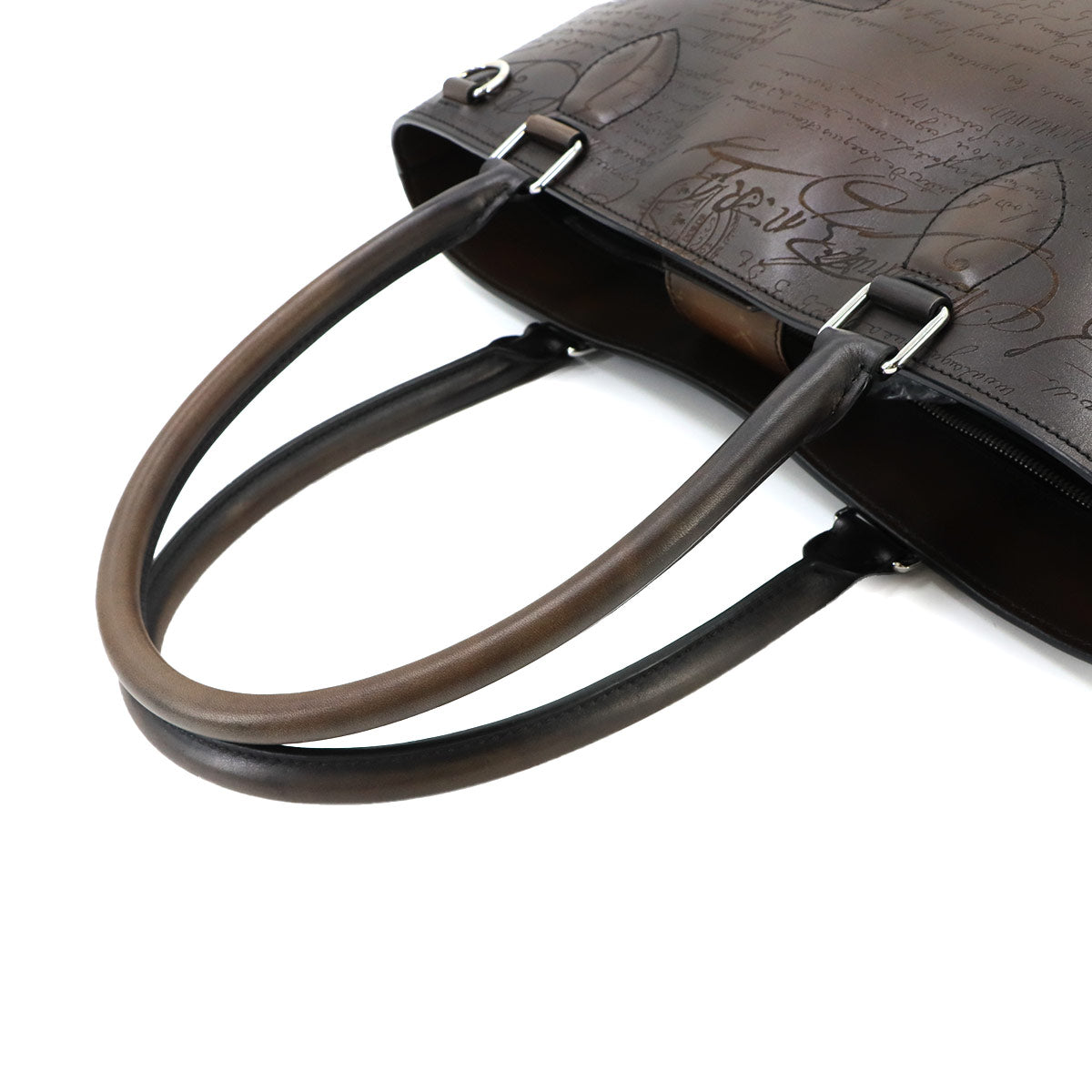 Calligraphy Toujours Tote Bag Venezia Leather Dark Brown