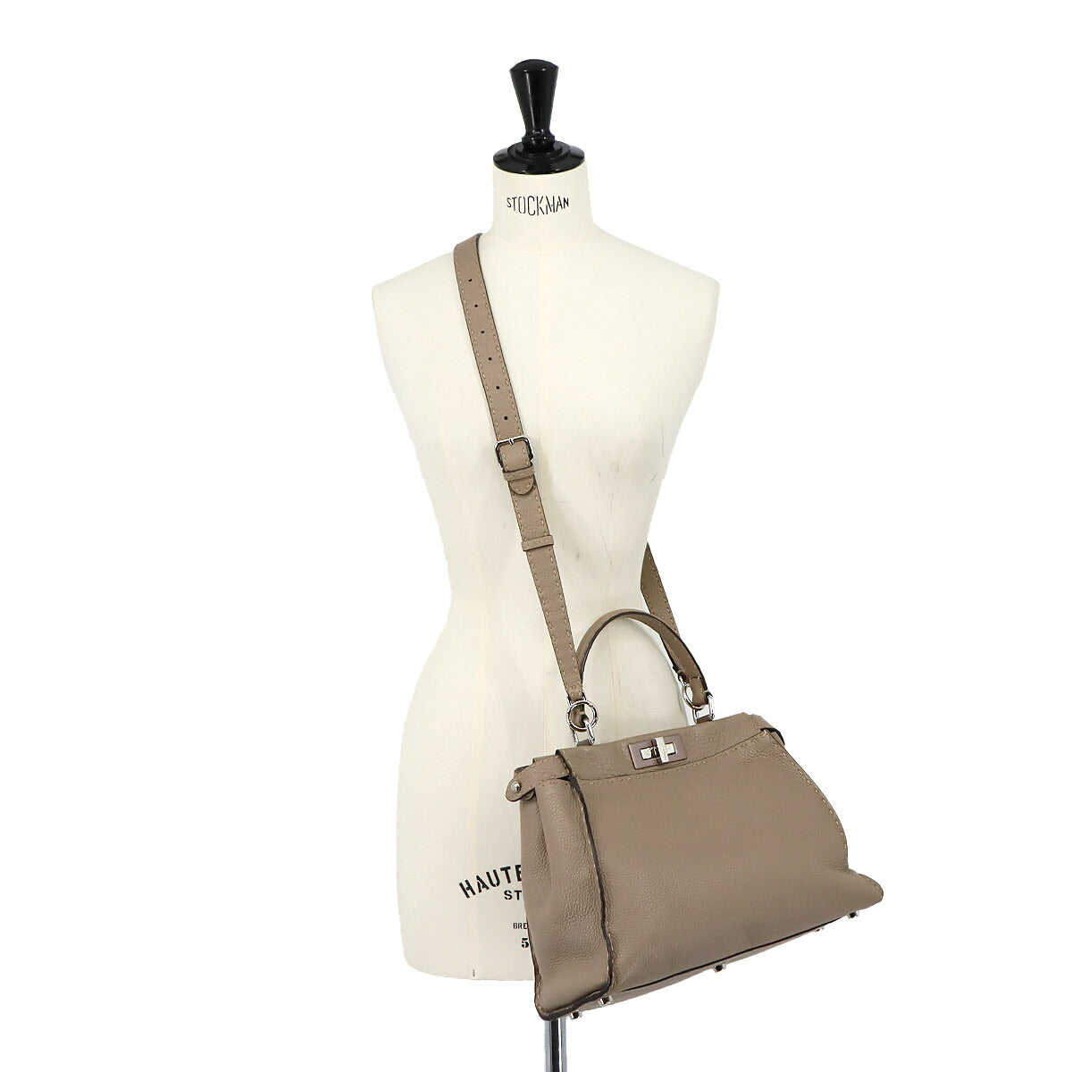 Selleria Peekaboo Regular Hand Shoulder Bag Leather Beige 8BN290