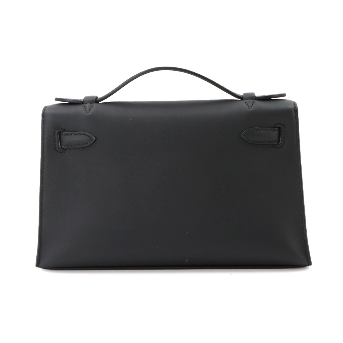 Pochette Kelly Veau Swift Leather Black Hand Bag