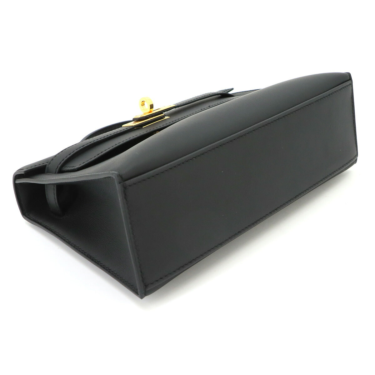 Pochette Kelly Veau Swift Leather Black Hand Bag