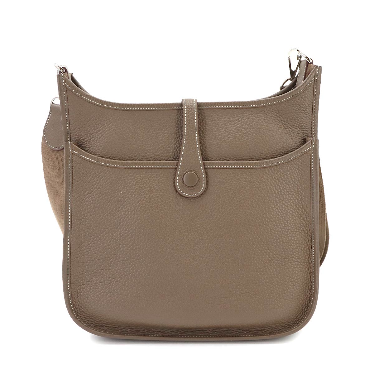 Everlyne 3 PM Shoulder Bag Taurillon Clemence Etoupe Purse
