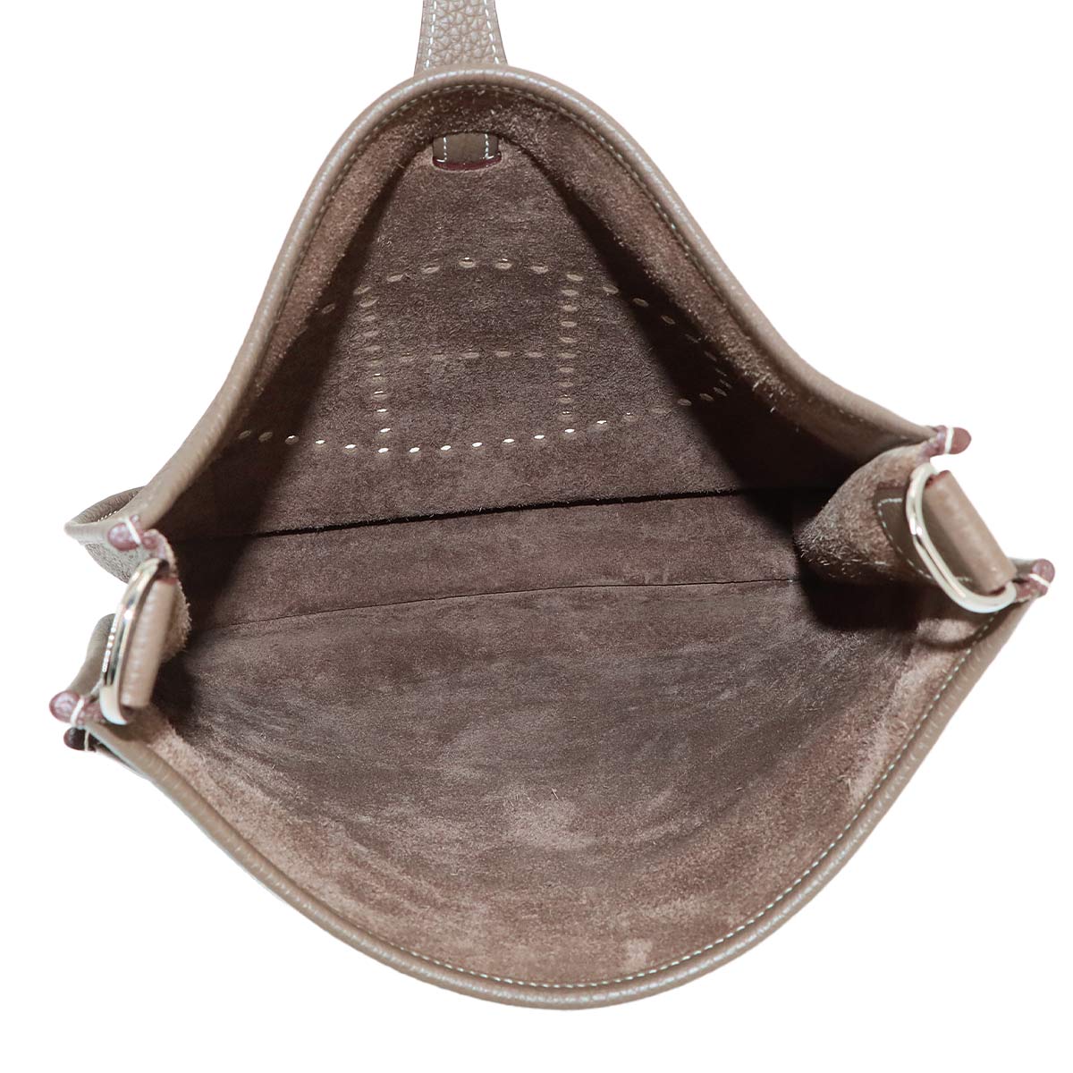 Everlyne 3 PM Shoulder Bag Taurillon Clemence Etoupe Purse